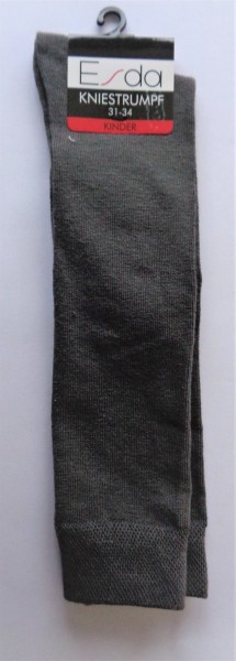 Esda Kinder Kniestrumpf anthrazit uni Gr. 31/34