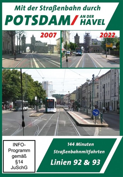 Mit der Straßenbahn durch Potsdam Linie 92,93