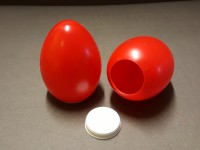 Osterei Kunststoff 13 cm zum Befüllen rot