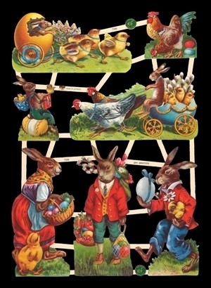 Glanzbilder Ostern Ostermotive mit Glitter