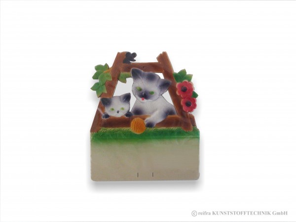 Kalenderrückwand geprägt Katzen spielen mit Wolle