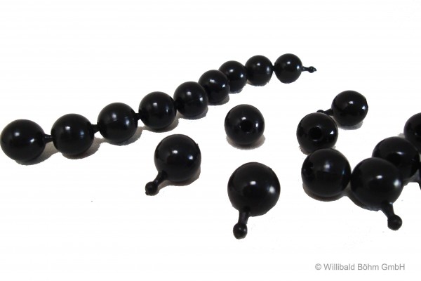Perlenkette "Stefanie", schwarz
