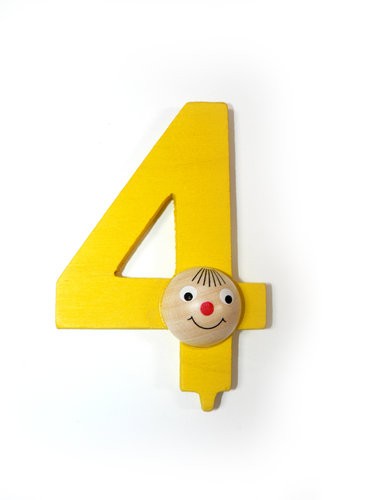 Geburstagszahl "4"