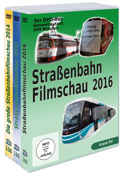 Die Straßenbahnfilmschau 2014 2015 2016 -3er Set