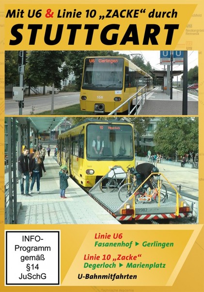 Mit U6 & Linie 10 "Zacke" durch Stuttgart DVD