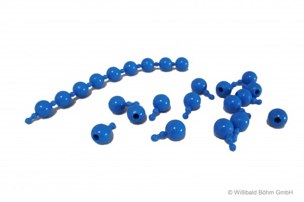 Perlenkette "Anne", blau
