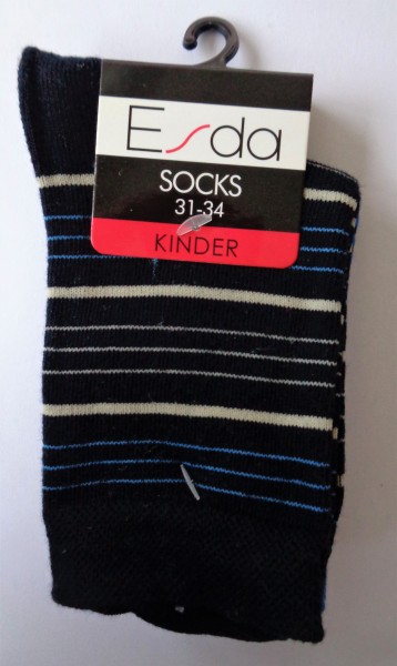 Esda Kinder Socken "Fußball", blau,2er Pack 27/30