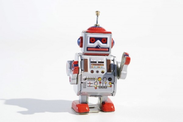 Leader Roboter,10cm, silber/rot Made in China